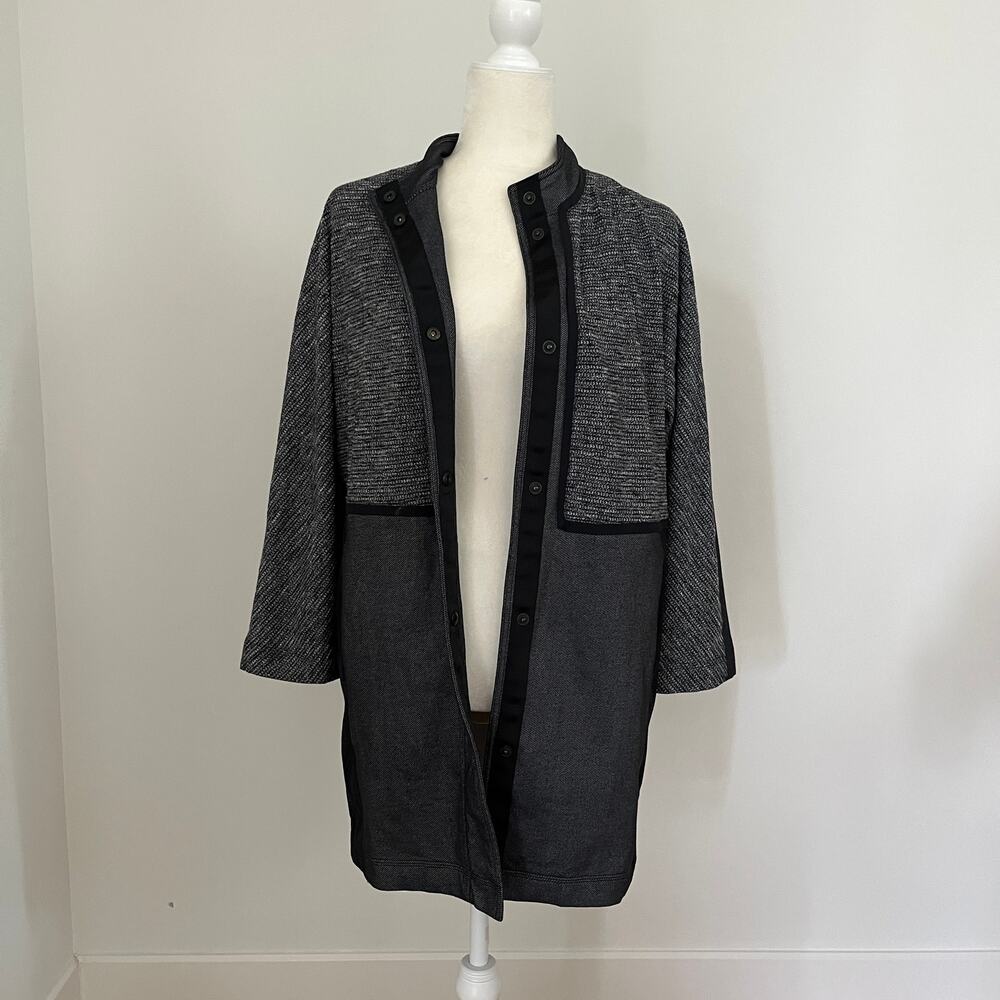 Lululemon Cocoon Car Coat Coco Pique Shine Dot Black XS - Picture 3 of 11